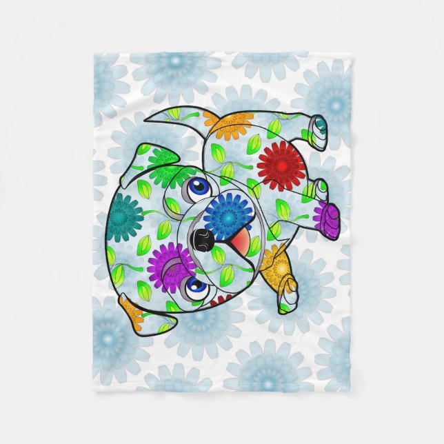 Pug Puppy Baby Blanket - Fleece - 30"x40" (Front)