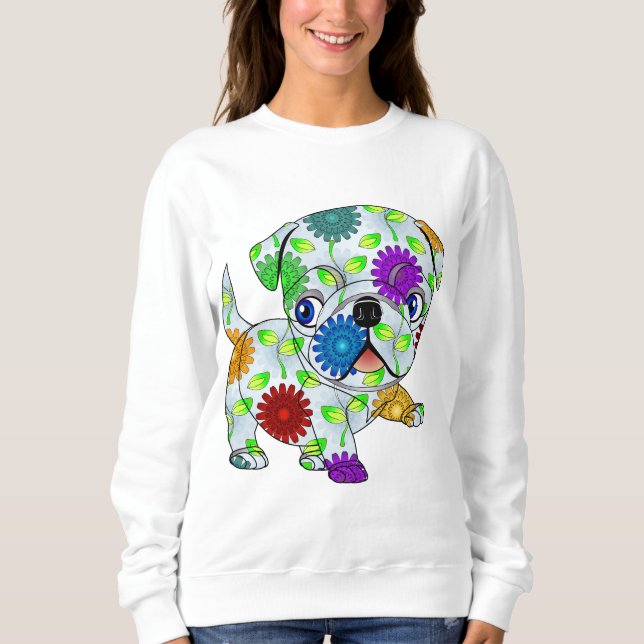 Pug Puppy - Coloured Sweatshirt (Front)