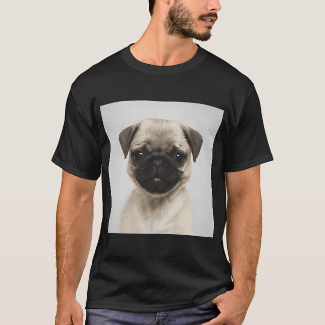 Pug Puppy - Colourful T-Shirt (Front)
