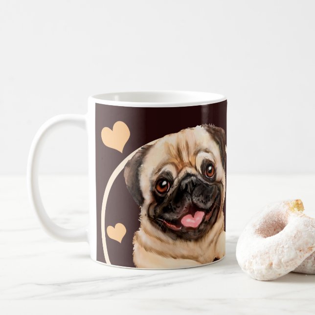Pug Puppy Dog Every Snack You Make Coffee Mug (With Donut)