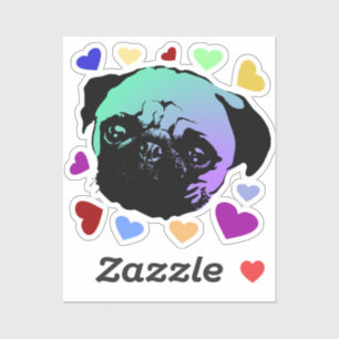 Pug Puppy Dog PopArt Retro Style