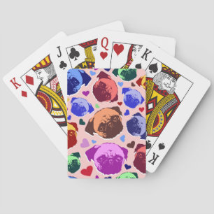 Pug Puppy Dog PopArt Retro Style Playing Cards