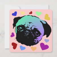 Pug Puppy Dog PopArt Retro Style