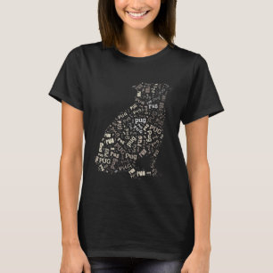 Pug Puppy Dog Wordart T-Shirt