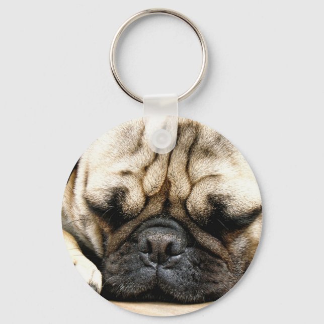 Pug puppy key ring (Front)