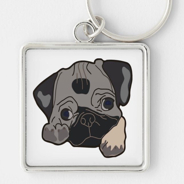 PUG PUPPY KEY RING (Front)