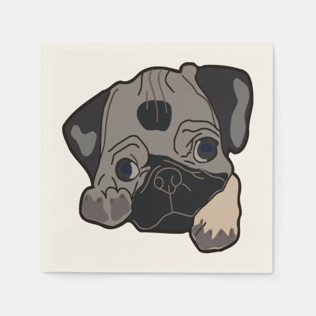 PUG PUPPY NAPKIN (Front)