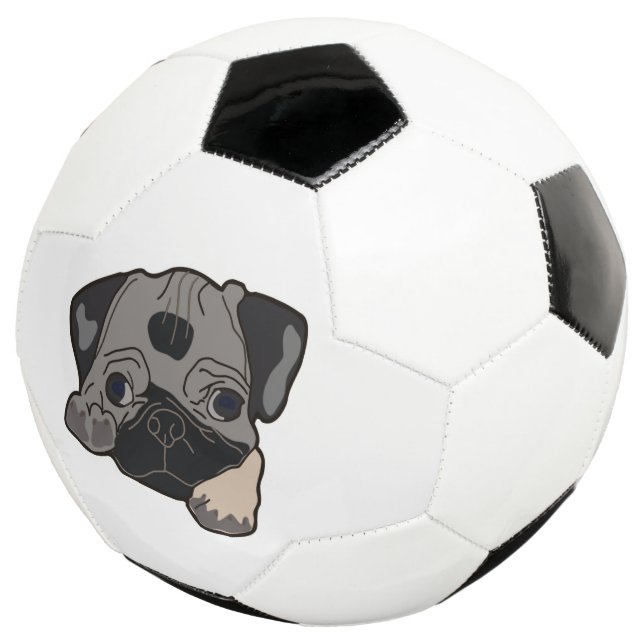 PUG PUPPY SOCCER BALL (Three Quarter)
