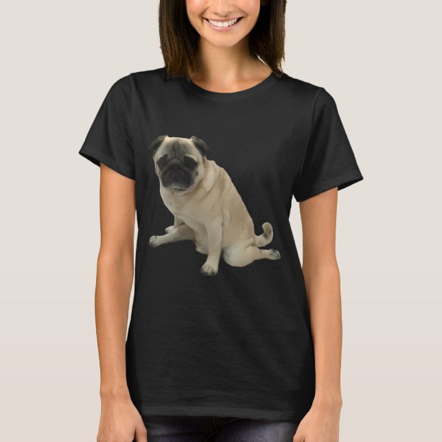 Pug Puppy Splits T-Shirt (Front)
