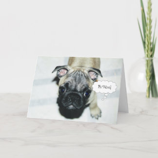 Pug Puppy Valentine's Day Greeting Card #1