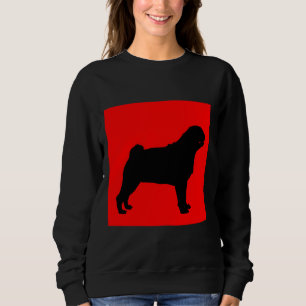 Pug Red Background Classic T-Shirt 699 Sweatshirt