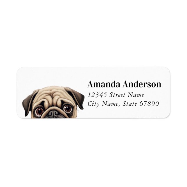 Pug Return Address Labels (Front)