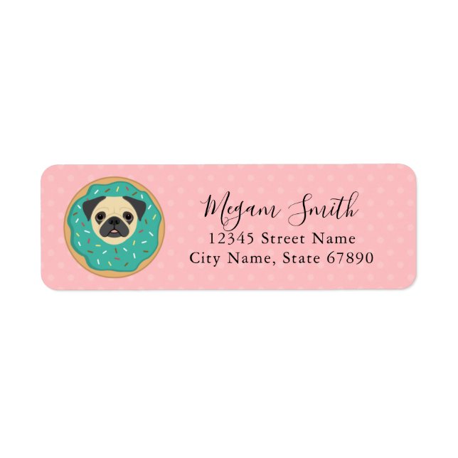 Pug Return Address Labels (Front)