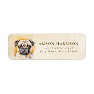 Pug Return Address Labels