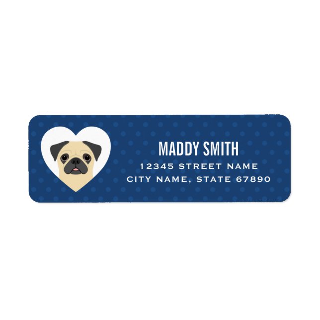 Pug Return Address Labels (Front)