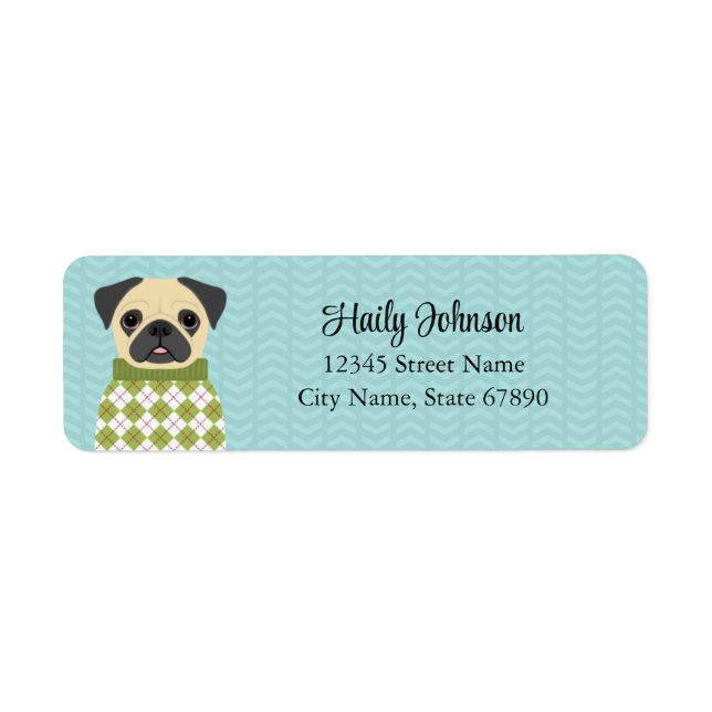 Pug Return Address Labels (Front)