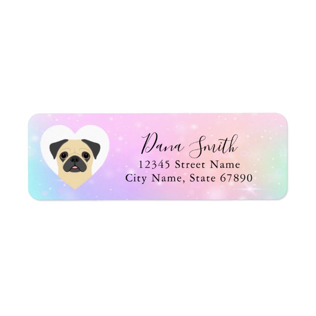 Pug Return Address Labels (Front)