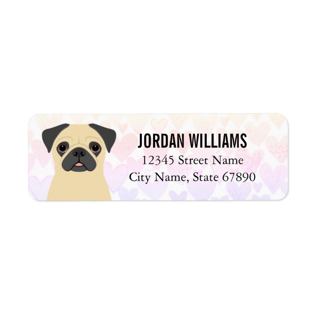 Pug Return Address Labels (Front)