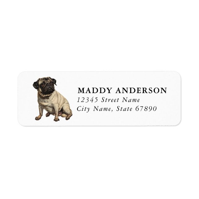 Pug Return Address Labels (Front)