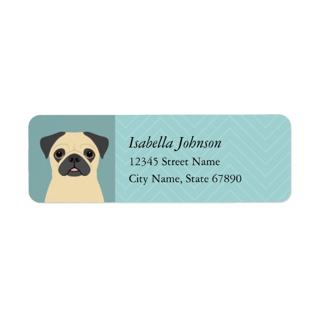 Pug Return Address Labels (Front)