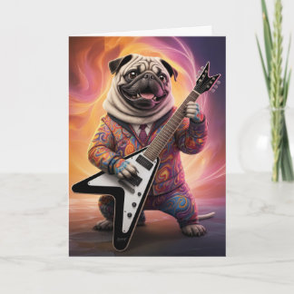 Pug Rock Star Card
