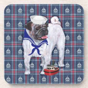Pug Sailor Coaster