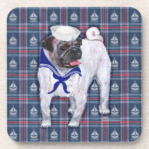Pug Sailor Coaster