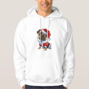 Pug Santa Costume Christmas Pajama Cute Dog Puppy Hoodie