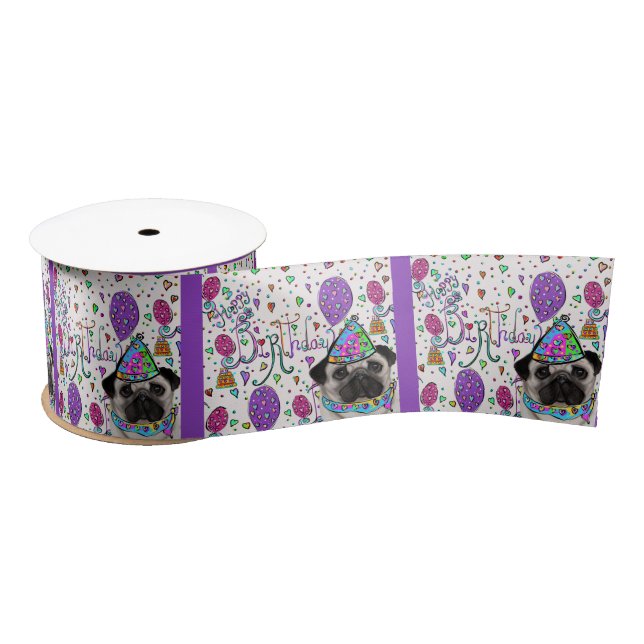 PUG SATIN RIBBON (Spool)