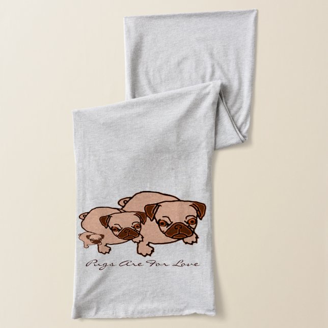 Pug Scarf (Left)