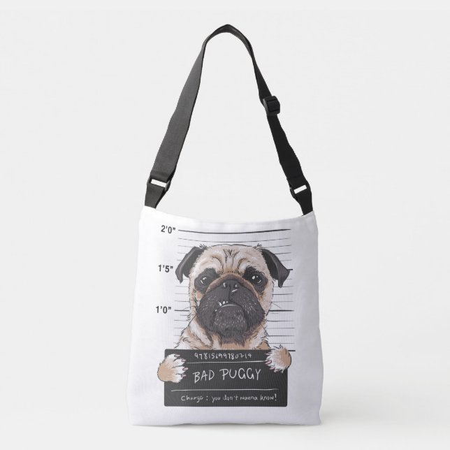 Pug Shot Crossbody Bag (Front)