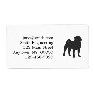 Pug silhouette - Choose background color