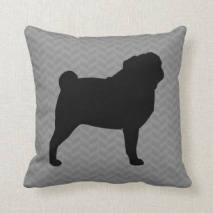 Pug Silhouette Cushion
