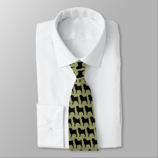 Pug Silhouettes | Dogs Pattern | Cool Canine Tie