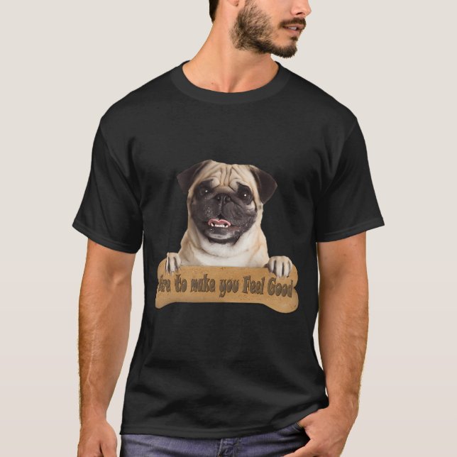 Pug sitting down T-Shirt (Front)