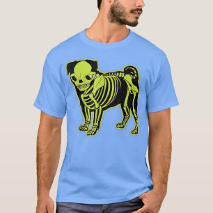 Pug Skeleton Halloween T-Shirt