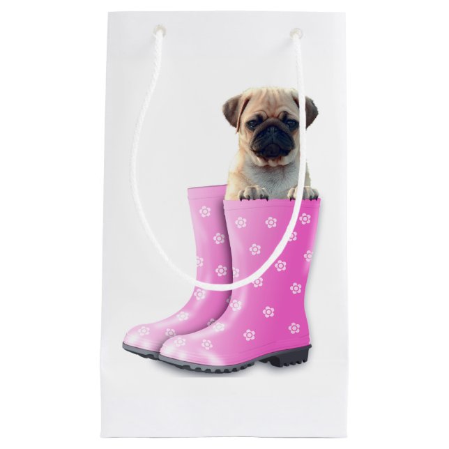 Pug Small Gift Bag (Front)