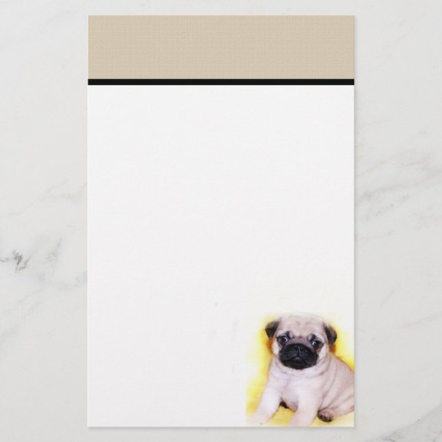 Pug stationary stationery (Front)