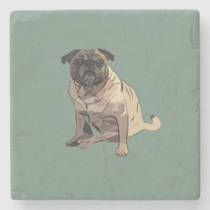 Pug Stone Coaster