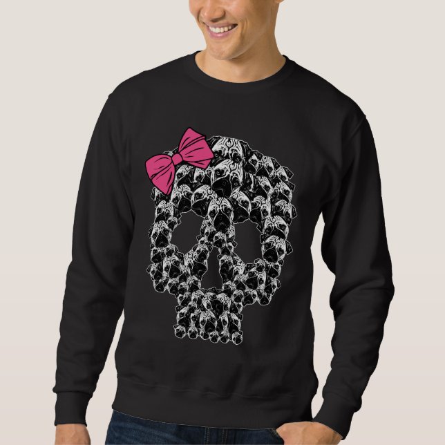 PUG sugar skull Relaxed Fit T-Shirt 724 Sweatshirt (Front)