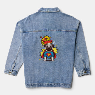Pug Super Hero Denim Jacket