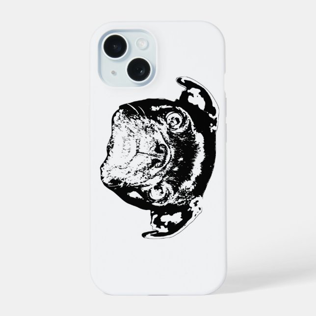 Pug  Tech Shell iPhone 15 Case (Back)