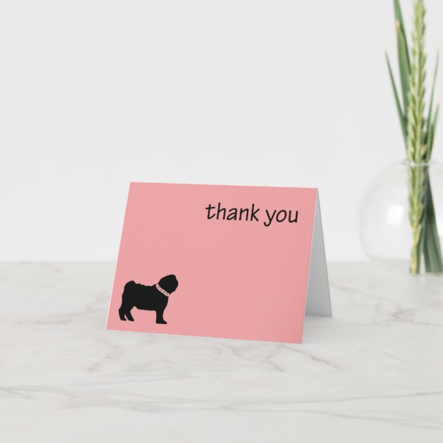 Pug Thank you Card (Front)