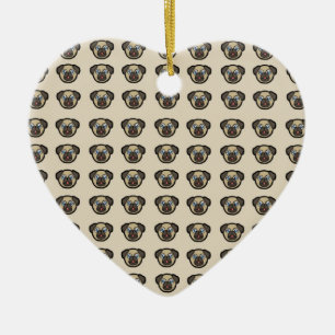 pug tile bg ceramic tree decoration