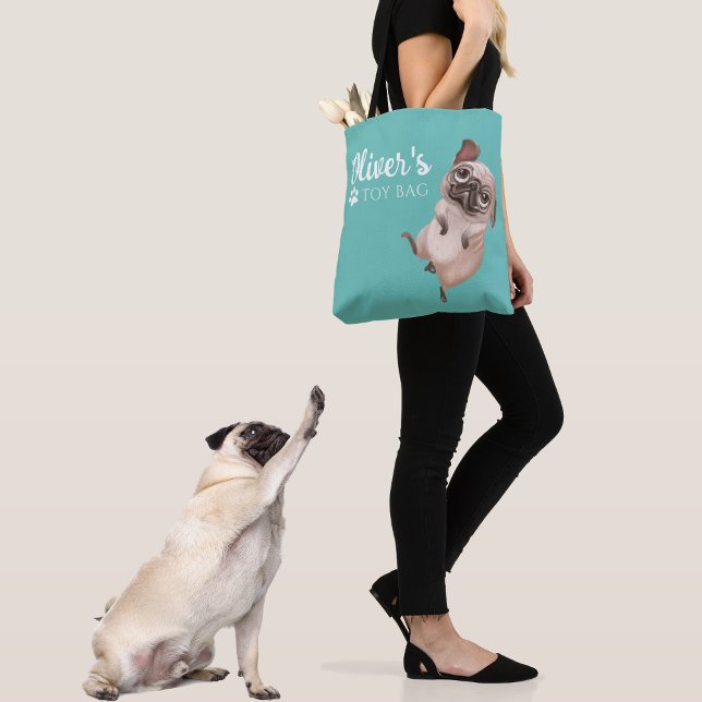 Pug Toy Tote Bag (Creator Uploaded)