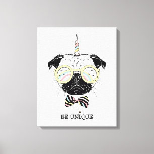 Pug Unicorn   Be Unique Canvas Print