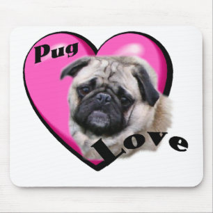 Pug Valentines Day Mouse Pad