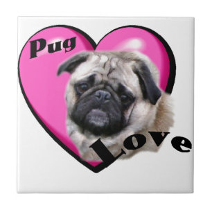 Pug Valentines Day Tile