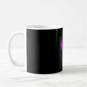 Pug Vaporwave Heart Pug Dog Lover Gift Coffee Mug
