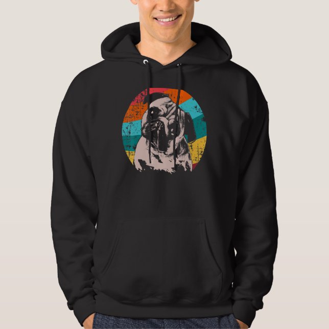 Pug Vintage Style  Idea Hoodie (Front)